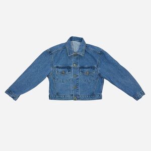 Los Angeles Apparel Cropped Blue Denim Jacket